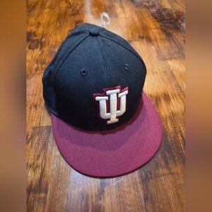 New Era Black Interior & Maroon Brim Fitted Cap